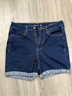 Old Navy Dark Blue Roll-Cuff Denim Shorts